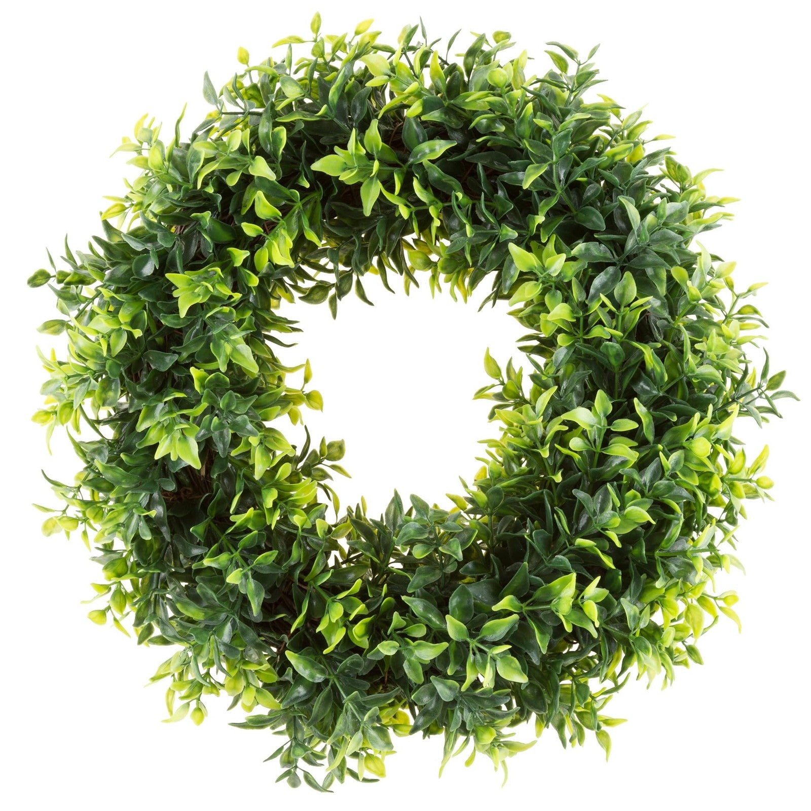 Artificial 11.5-Inch Opal Basil Wreath - All Season Front Door Decor