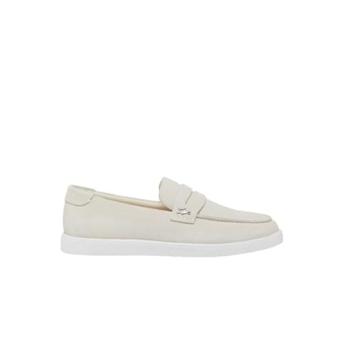 Lacoste Men's Cochet Loafer, Off White/White, 7.5