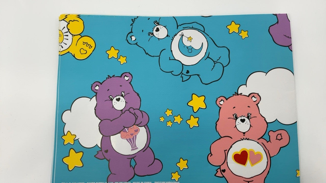 Nostalgic Care Bears Wrapping Paper 12 Sheets 20" x 30" Clouds & Stars