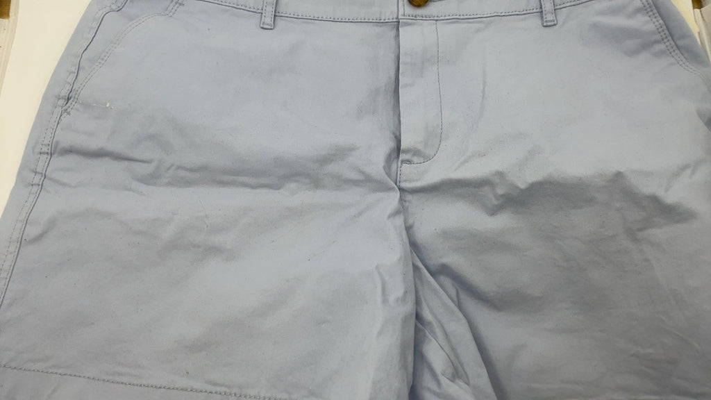 Mid-Rise Slim-Fit 5 Inseam Chino Shorts Light Blue Size 16