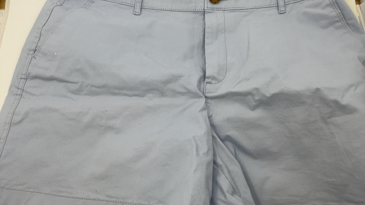 Mid-Rise Slim-Fit 5 Inseam Chino Shorts Light Blue Size 16