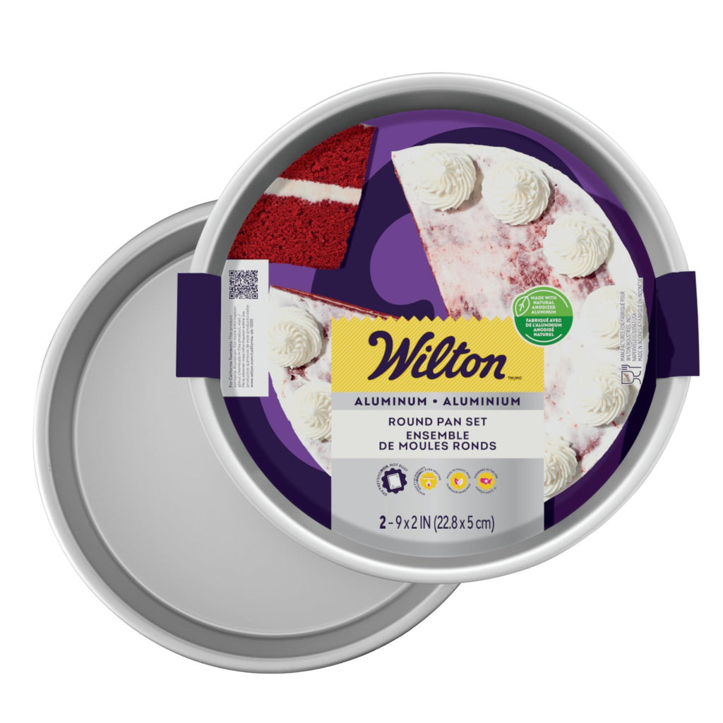 Wilton 9 x 2 in Round Cake Pans, 2-Piece Set, Rust-Resistant Bakeware