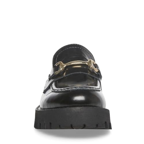 Steve Madden Women's Lando Loafer, Black, 6.5