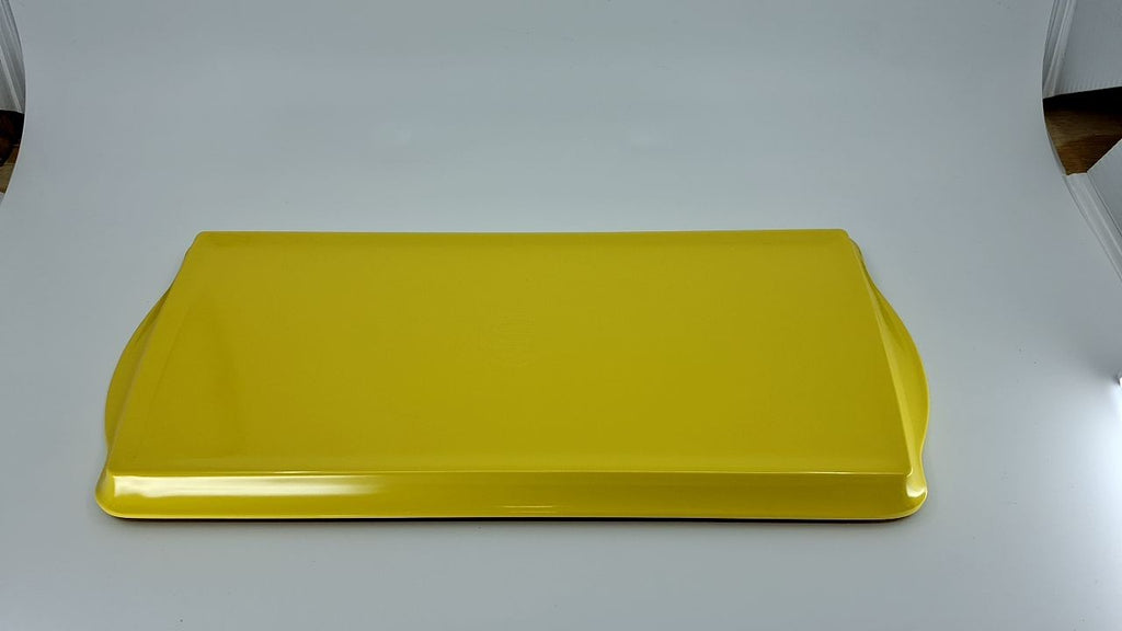 Food Safe Melamine Tidbit Tray, Lemon, 14.75in x 6.5in, Dishwasher Safe