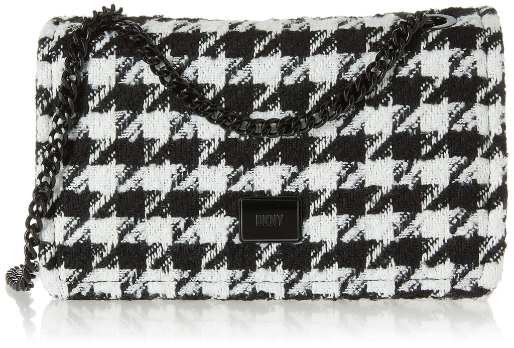 DKNY Magnolia Shoulder Bag, Black/White Houndstooth