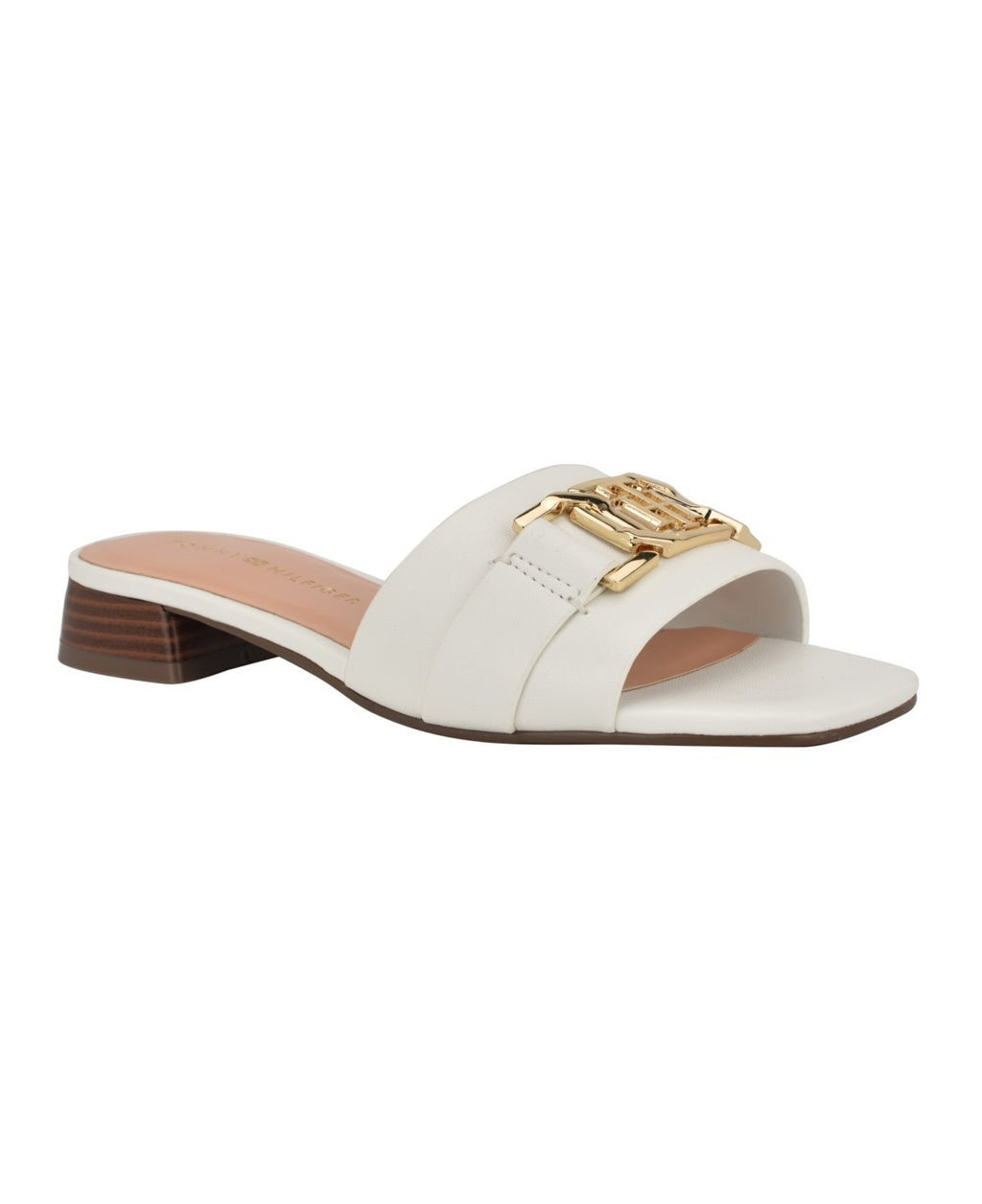 Tommy Hilfiger Women's Meliei Block Heel Slide Sandals - White