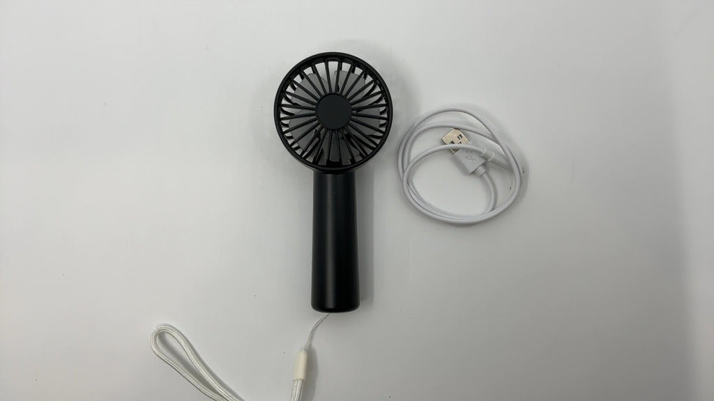Mini Hand Fan, 1800mAh, USB Rechargeable, Personal Makeup Fan, Black