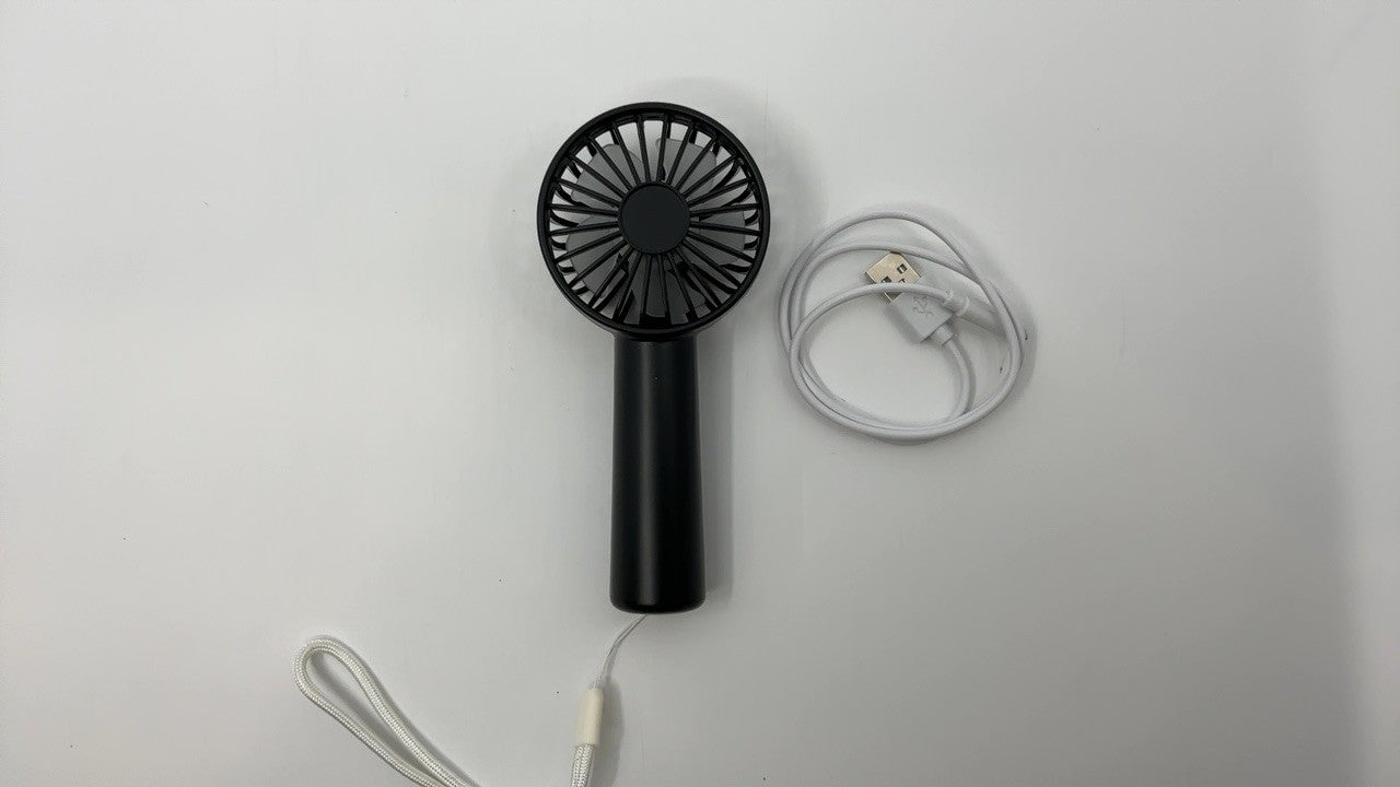 Mini Hand Fan, 1800mAh, USB Rechargeable, Personal Makeup Fan, Black