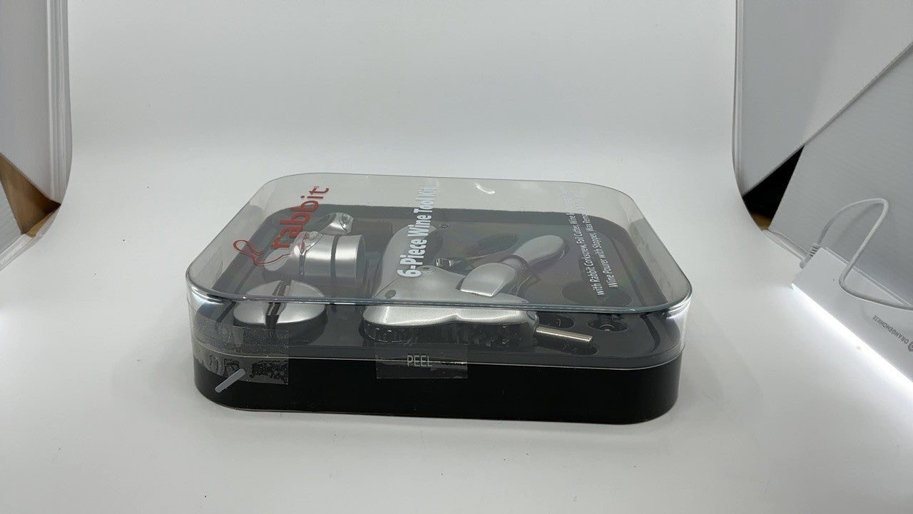Rabbit Wine Tool Kit (Silver), 6 Piece Set