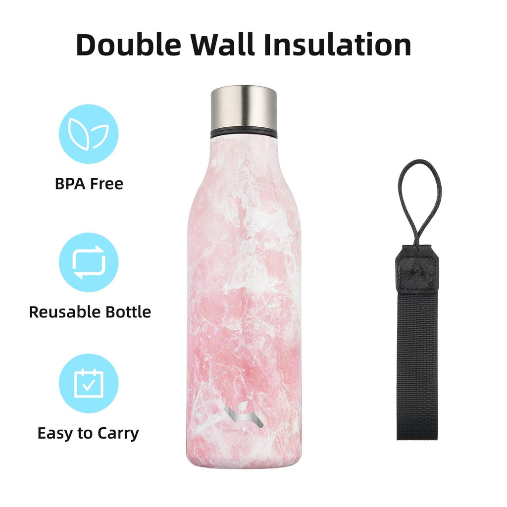 Konokyo 18oz Insulated Water Bottle, Blossom, Stainless Steel Thermos