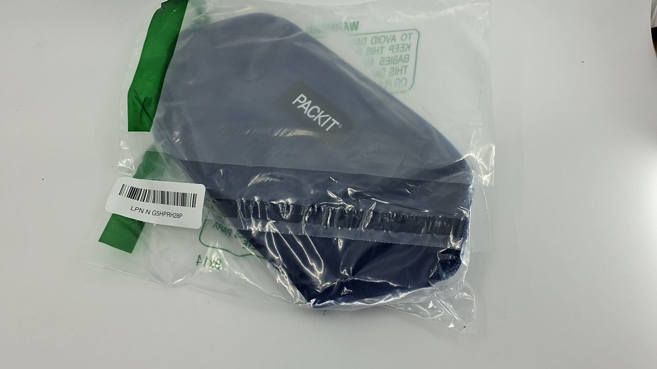 EcoFreeze Snack Bag, PackIt, True Blue, Foldable & Reusable, Zip Closure