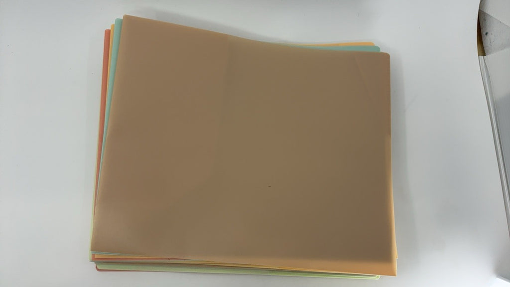 18 Pack Two Tone File Folders, 6 Pastel Colors, 8.5x11 Letter Size
