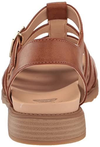 Dr. Scholl's Shoes Womens A OK Flat Sandal Brown Smooth 9.5 M