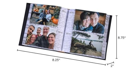 Cursive Memories Photo Album, 160 4x6, Black Faux Leather Cover