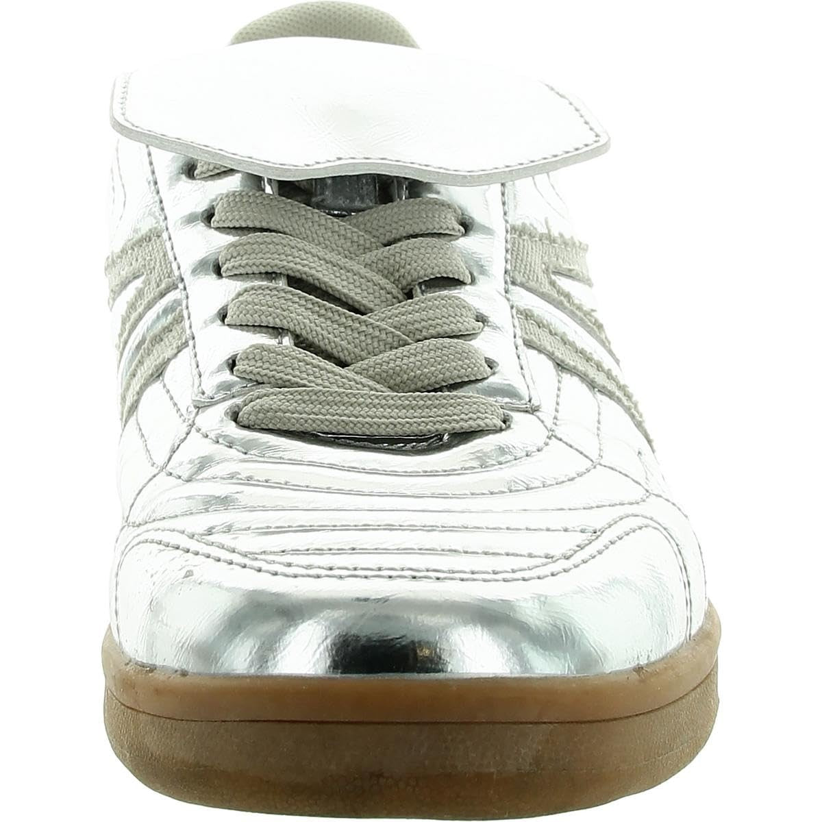 Steve Madden Women's Madrid Sneaker, Silver, 10