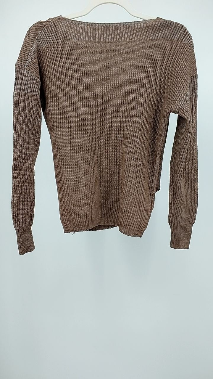 Surplice Long Sleeve Knit Top