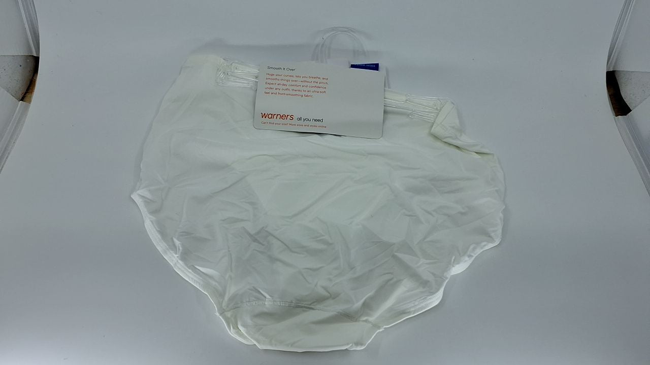 Warner's Smooth It Over Front-Smoothing High Waist Hi-Cut RT9021P White
