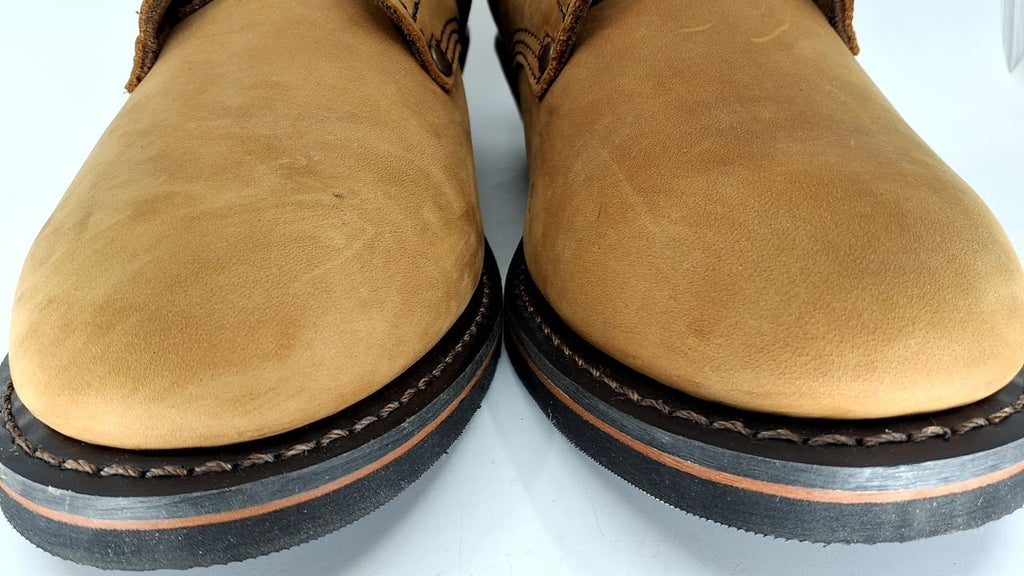Ad Tec 9in Men's Packer Boots, Brown Leather, Non-Slip Sole, Size 10