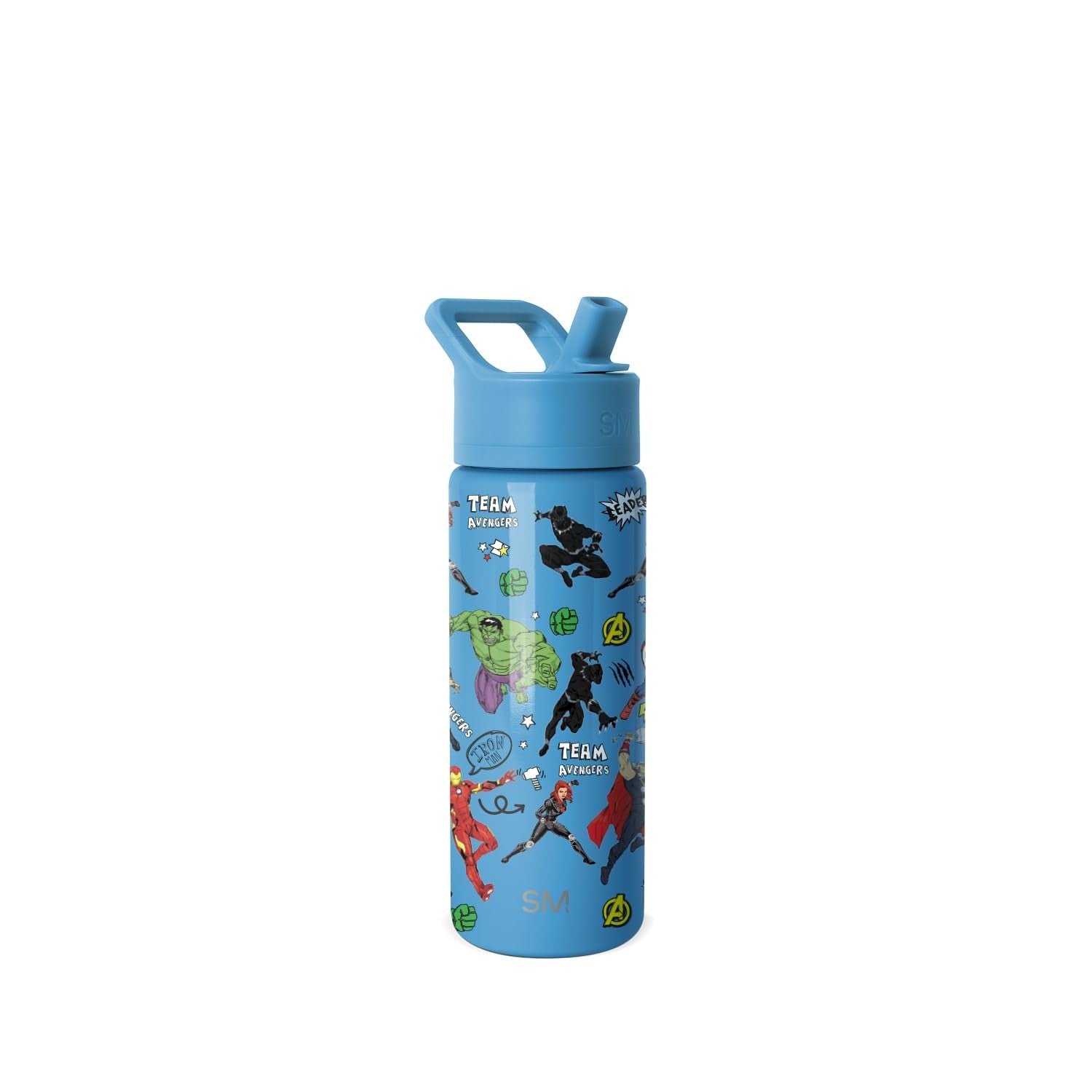 Marvel Avengers 18oz Kids Water Bottle w/ Straw Lid - Insulated Stainless Steel