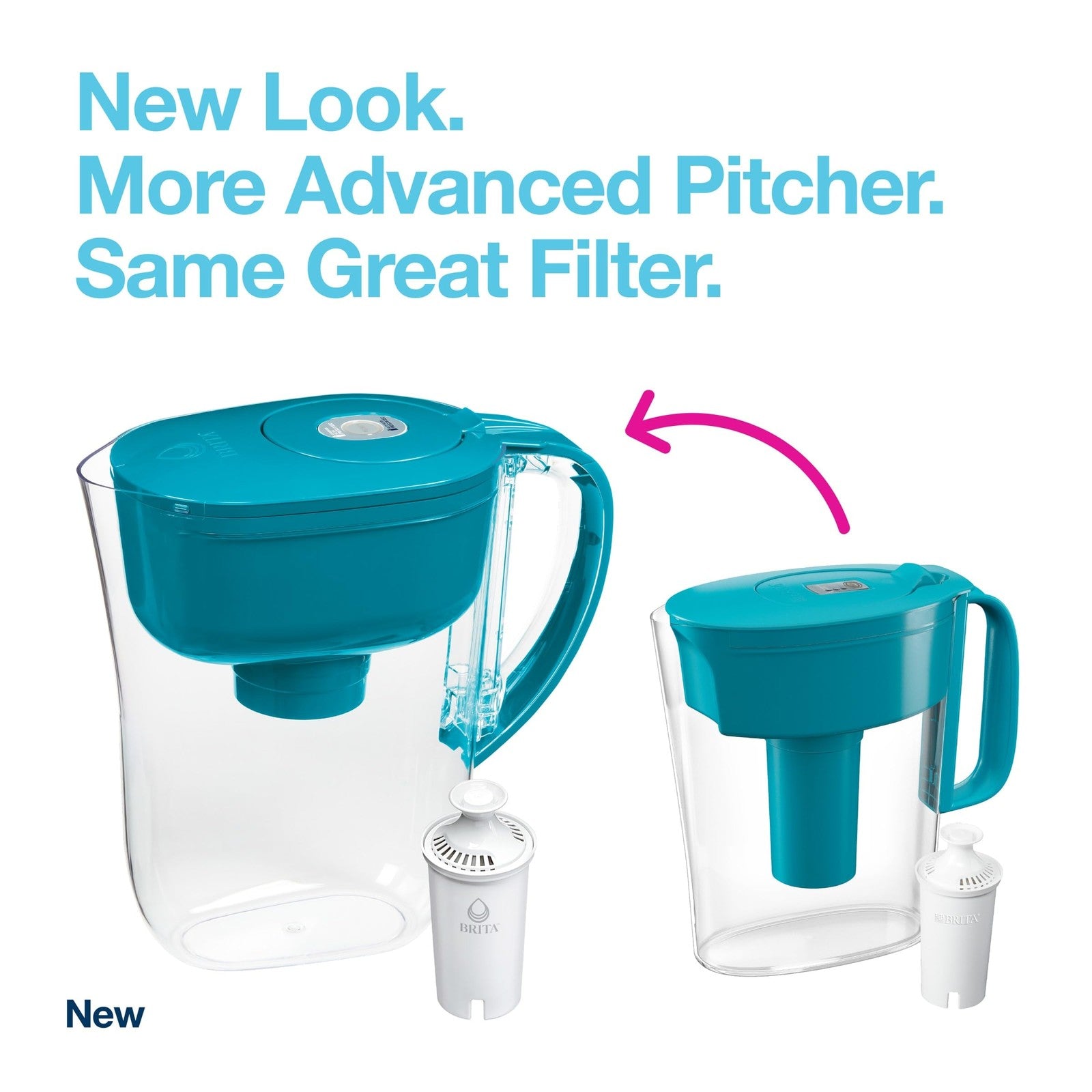 Brita Metro Water Filter Pitcher, 6-Cup, Turquoise, Includes 1 Filter