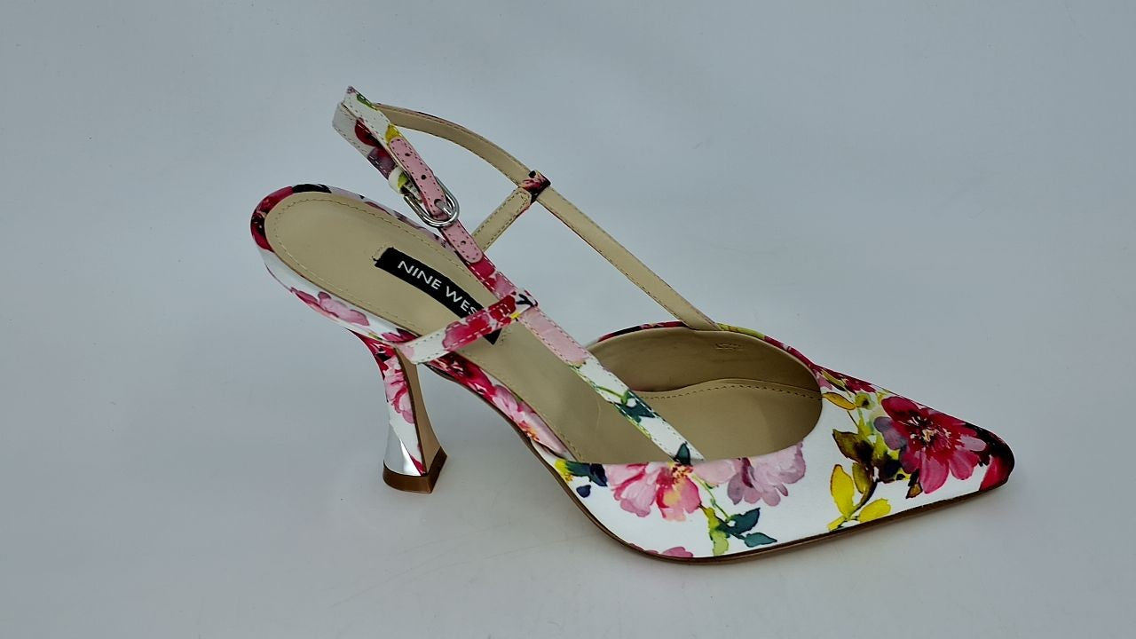 Nine West Women's Vassa Pump, Pink Tea Party Floral Multi 660, 7