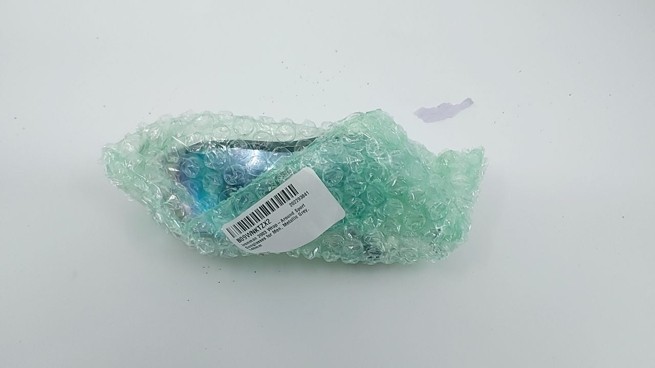 Ironman 2003 Wrap-Around Sport Sunglasses for Men, Metallic Grey, 140mm