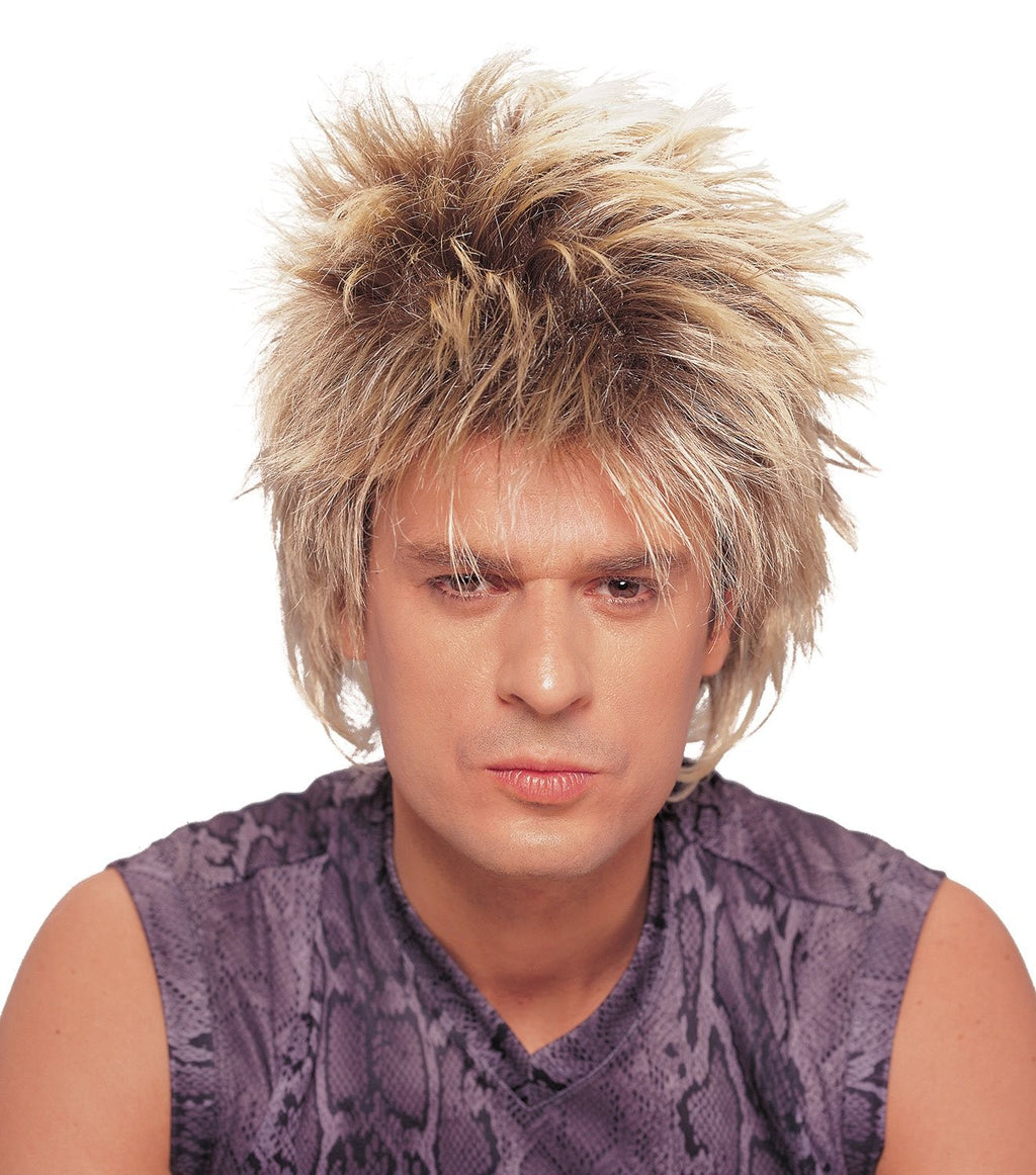 Costume Culture Men's Rocker Unisex Short Rocker Wig, Mixed Blonde, One Size