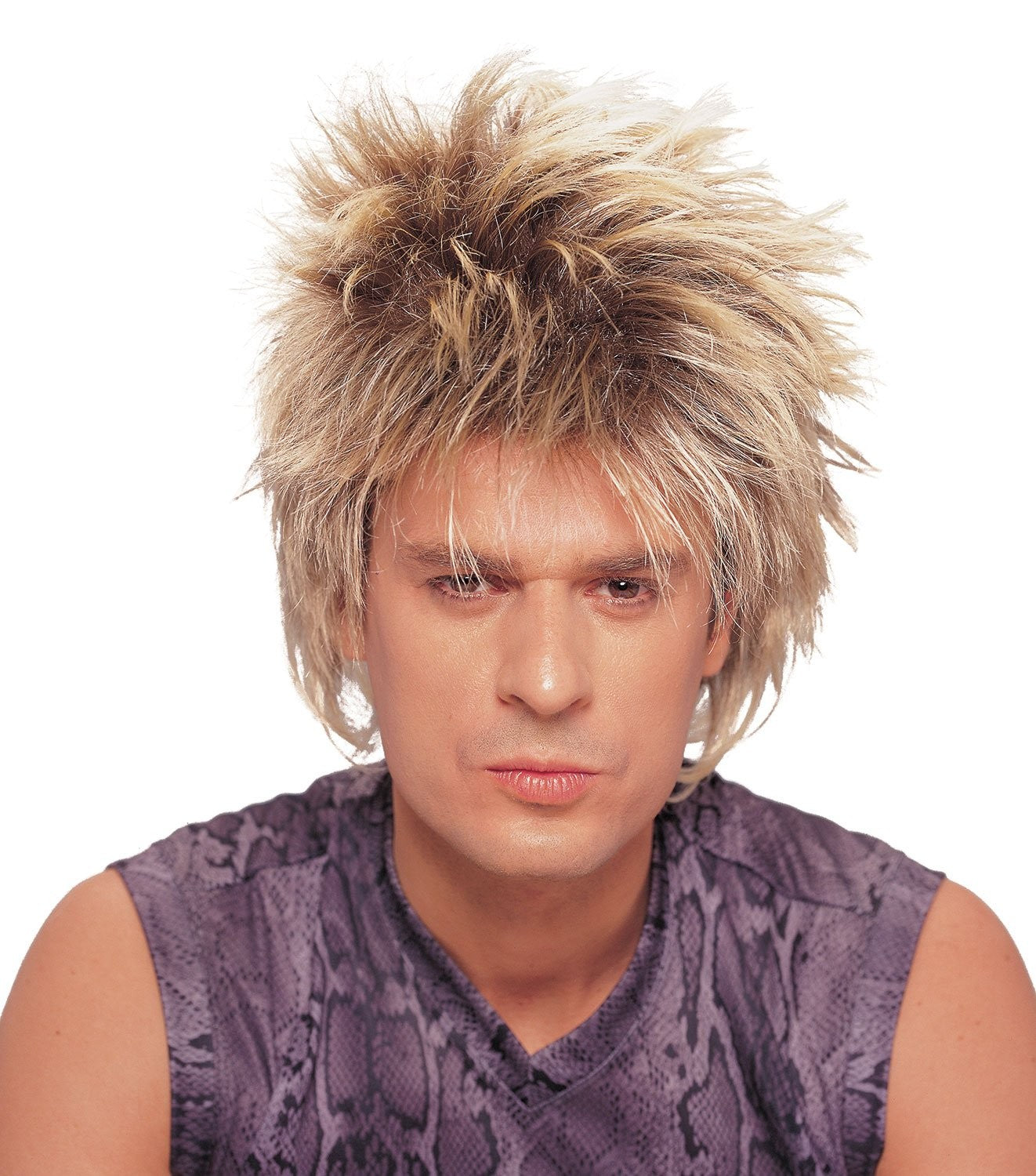 Costume Culture Men's Rocker Unisex Short Rocker Wig, Mixed Blonde, One Size