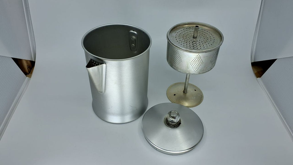 Durable 9 Cup Stovetop Coffee Percolator - Primula Aluminum Silver