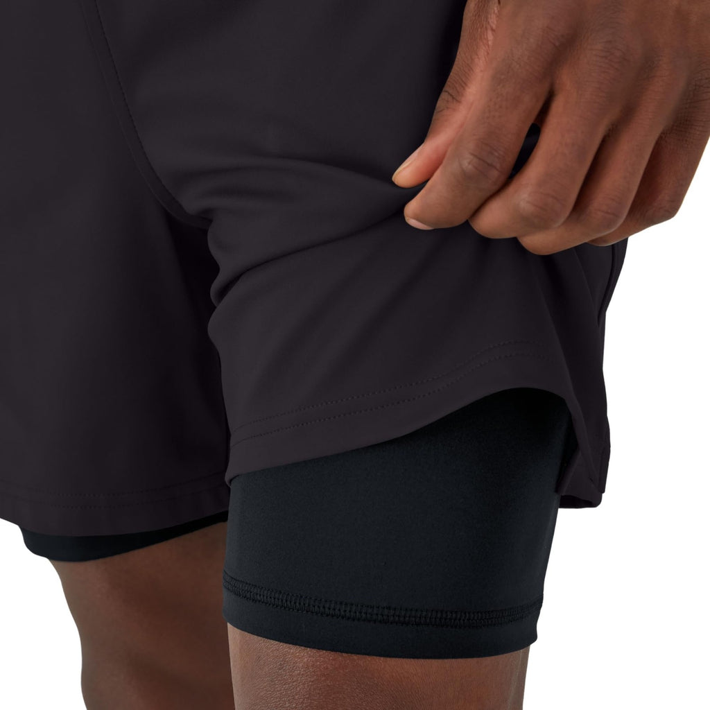 Hanes Men's 5 Inseam Workout Shorts, Black, Total Support Pouch, X-Large