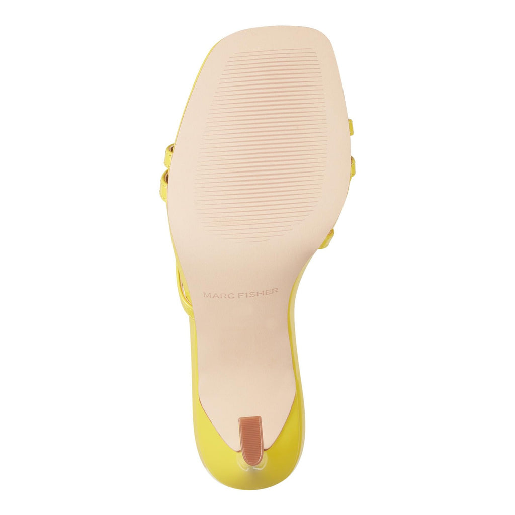 Nalina Heeled Sandal 8.5 Yellow Patent by Marc Fisher