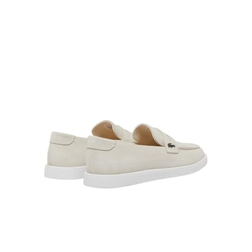 Lacoste Men's Cochet Loafer, Off White/White, 7.5