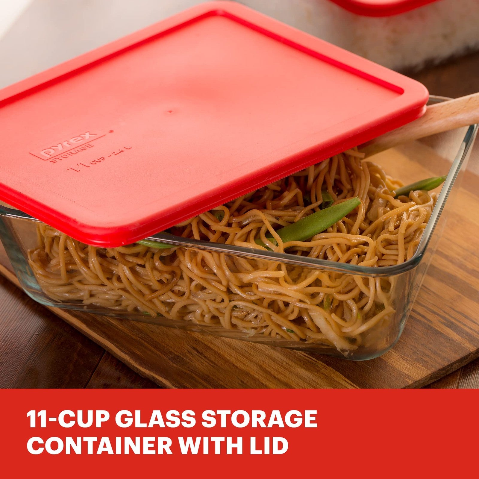 11 Cup Pyrex Food Storage Container, Freezer & Dishwasher Safe