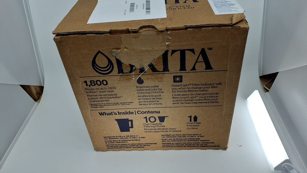 Brita Water Pitcher, 10-Cup, Elite Filter, 99% Lead Reduction, White