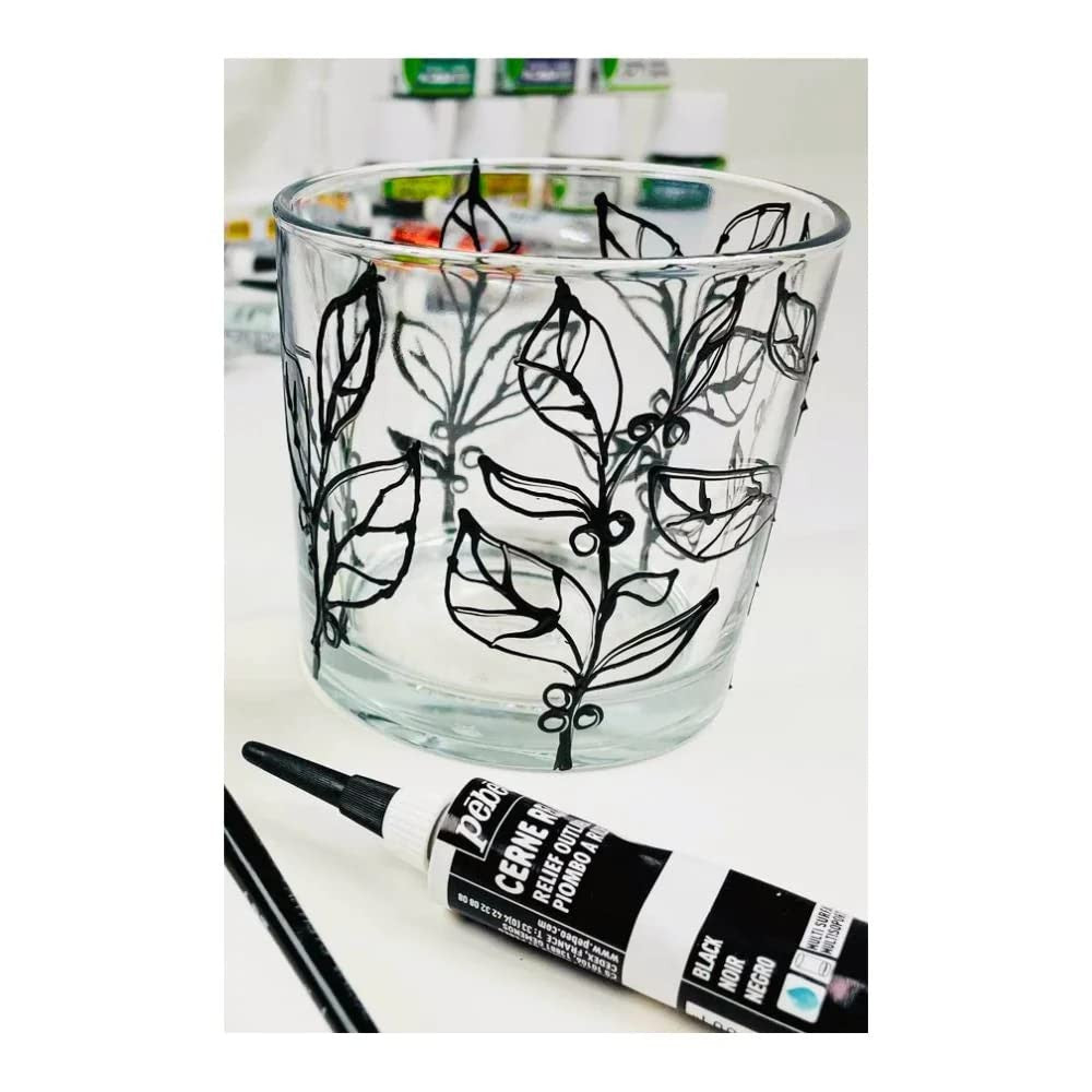 Pebeo Vitrail Cerne Relief Paint 20ml Tube Black Dimensional