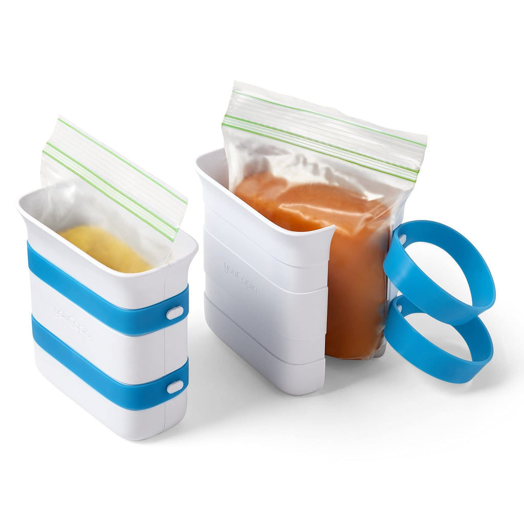 Food Block Maker 2 Cup 2-Pack for Freezing Leftovers & Meal Prep