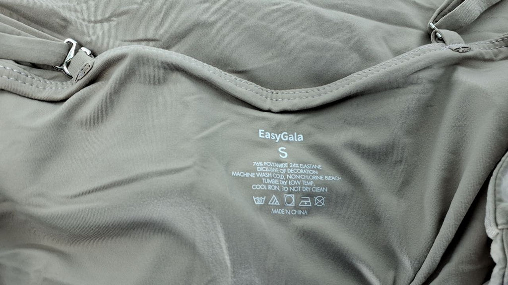 Double Lined Khaki Tank Top for Women, Small, Spaghetti Straps