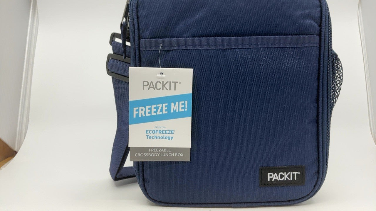 ECOFREEZE Crossbody Lunch Box Midnight Navy PackIt Reusable & Collapsible