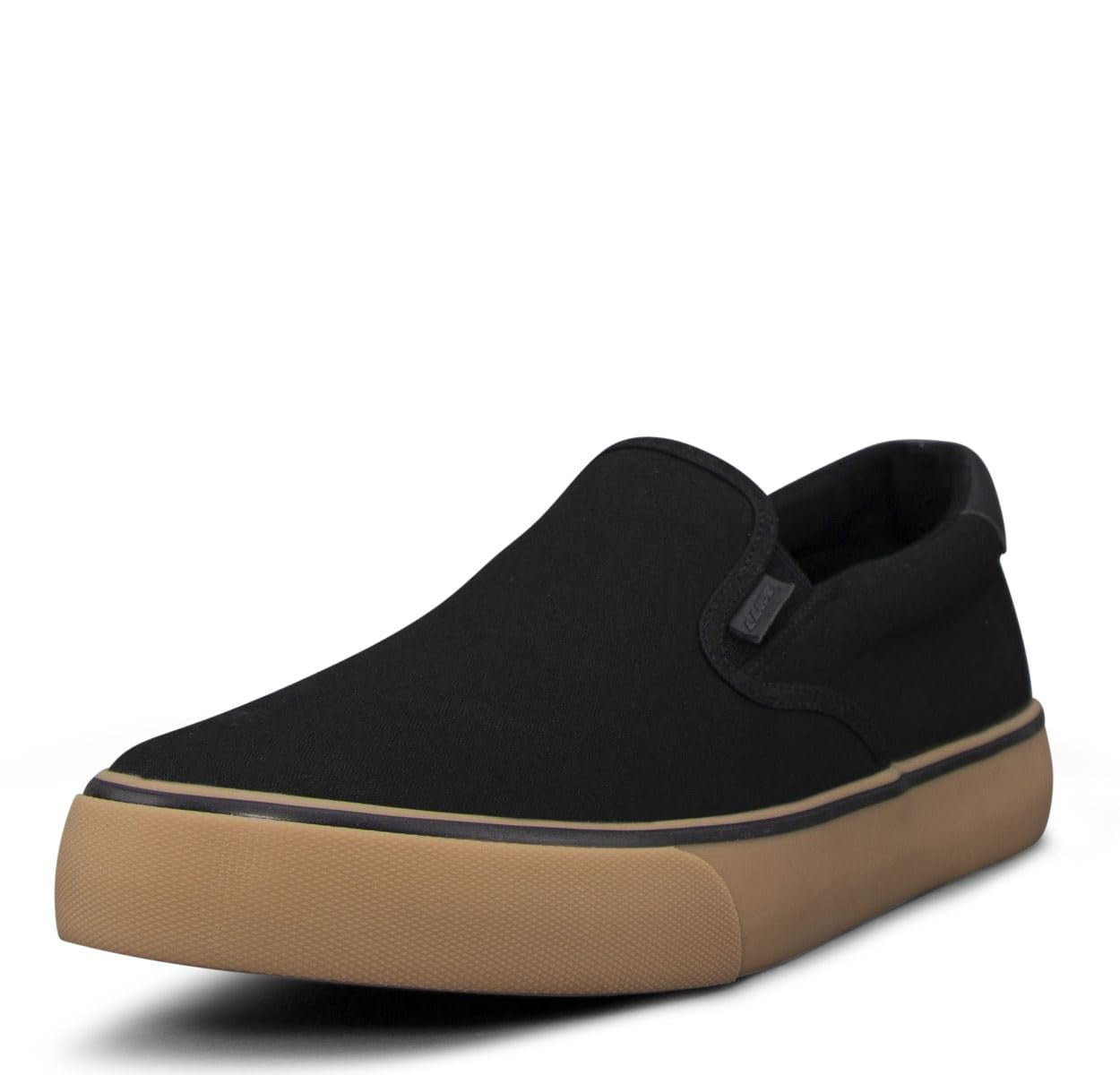 Men's Lugz Clipper Sneakers 7.5 Black/Gum Casual Slip On Shoes