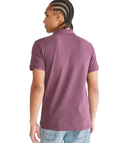 AEROPOSTALE Men's Polo, Dark Burgundy, Medium