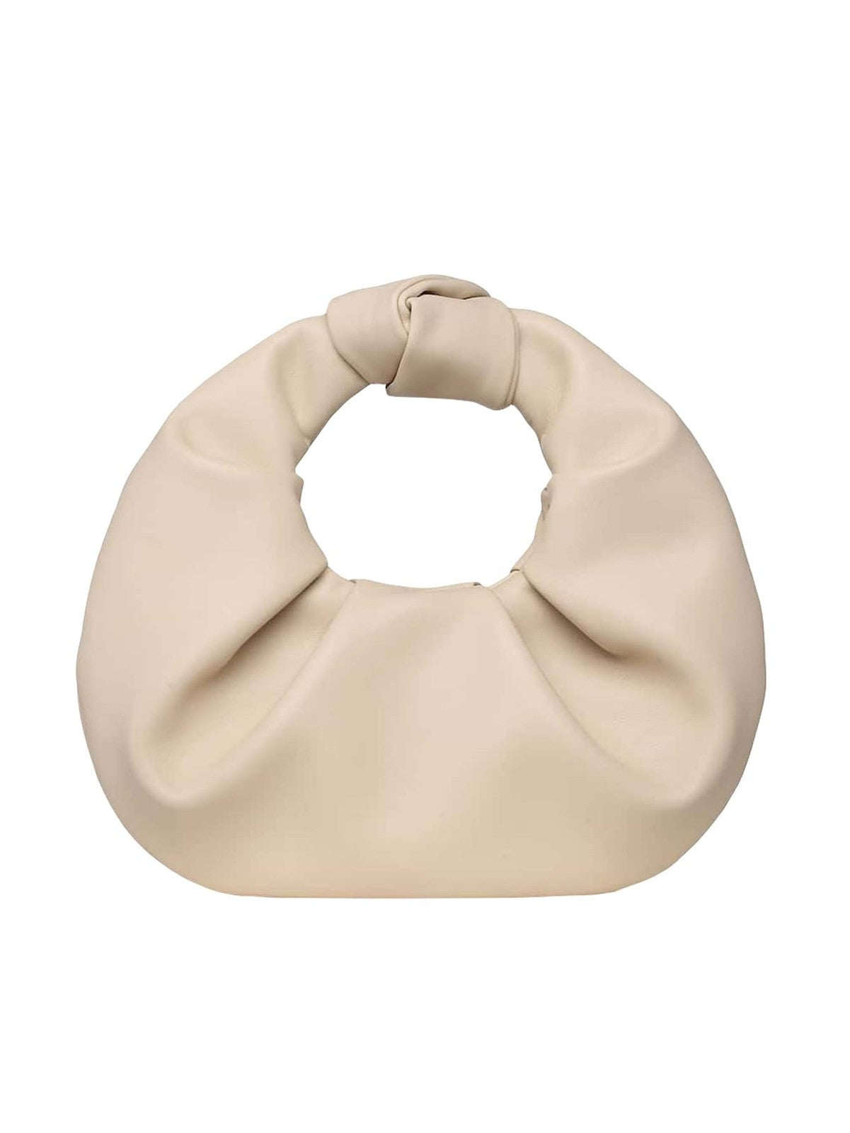 Trendy Apricot Faux Leather Evening Clutch Purse - Women's Hobo Bag