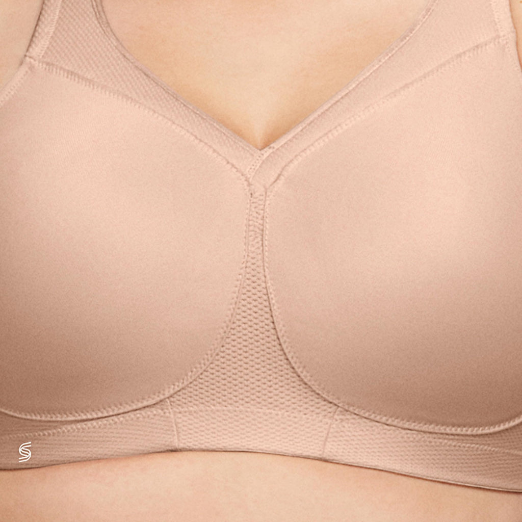 Plus Size MagicLift Sports Bra 40H Café Seamless Wirefree by Glamorise