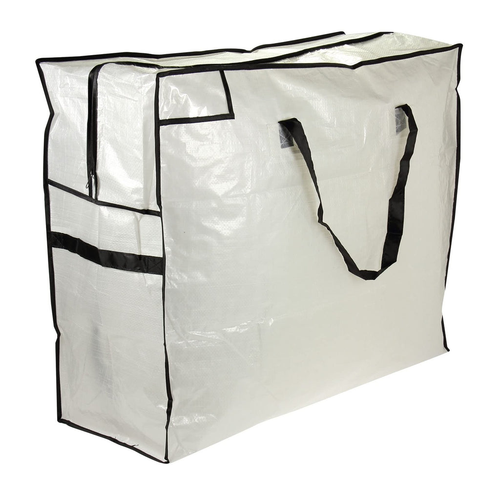 MightyStor White & Black Storage Bag - Large, Heavy Duty, w/ Handles
