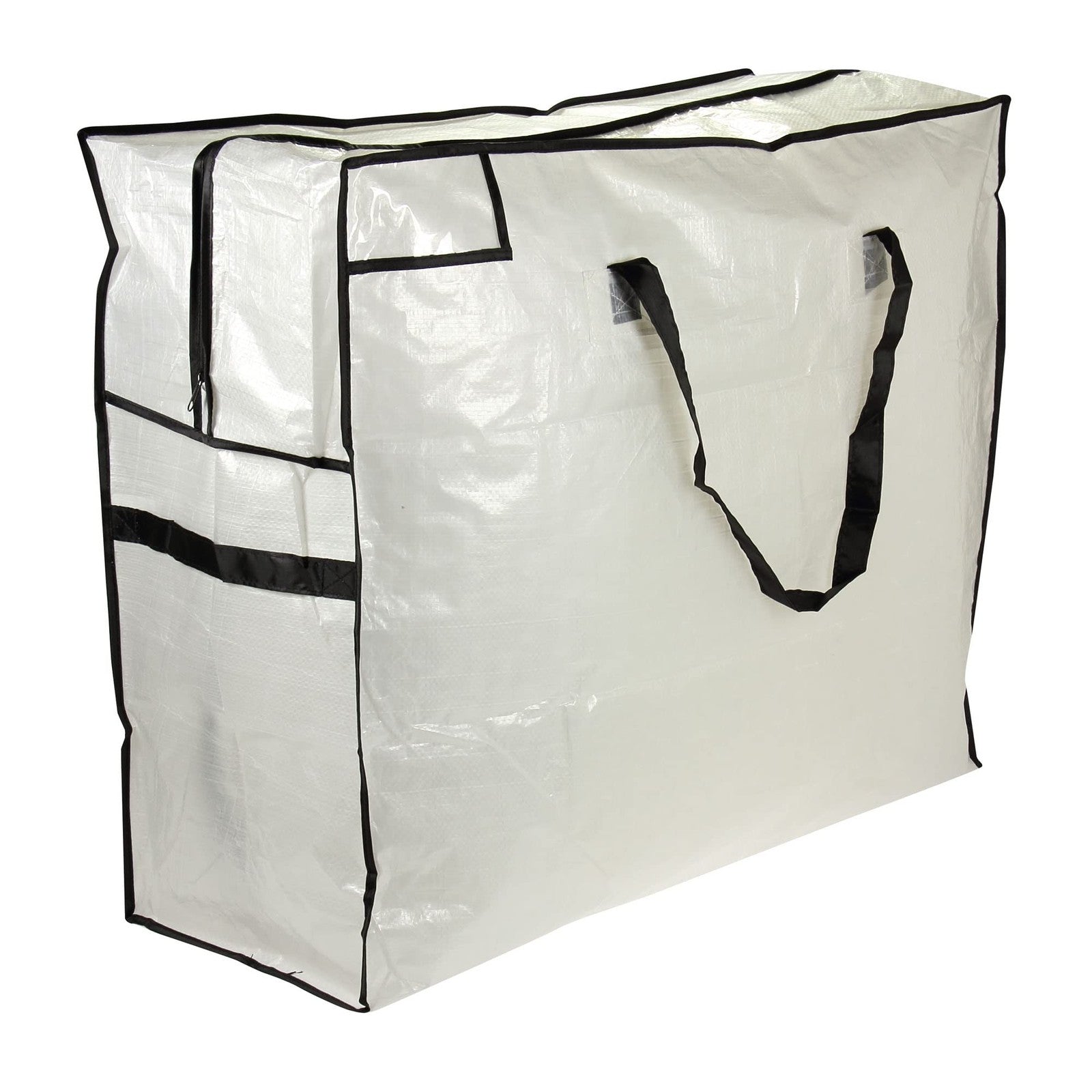 MightyStor White & Black Storage Bag - Large, Heavy Duty, w/ Handles