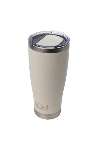 24oz Insulated Tumbler w/ Leak-Proof Lid, Stainless Steel, White Sand Leopard