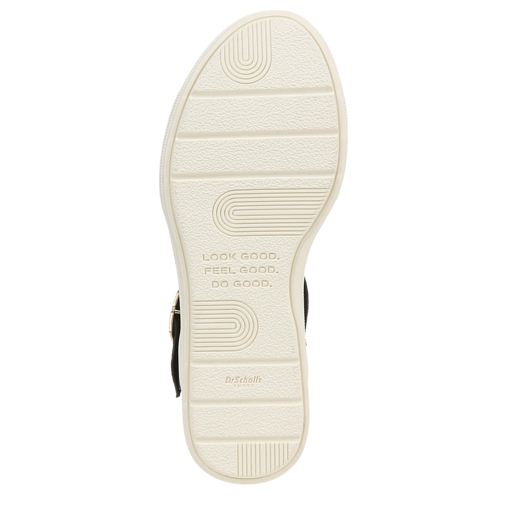 Dr. Scholl's Shoes Womens Time Off Sky Sandal Black Smooth 8.5