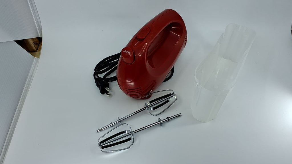 OVENTE 5-Speed Hand Mixer Red HM151R, 150W, Stainless Steel Whisks