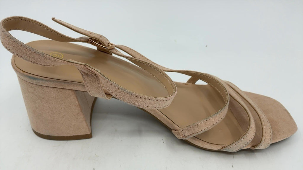 mysoft Women's Strappy Low Chunky Block Heel Sandals Open Toe Dress Shoes size 9