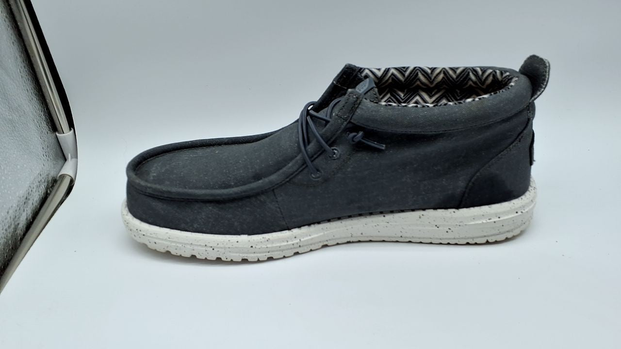 Hey Dude Men's Wally Mid Grey Slip-On Shoes Size 12 Lightweight