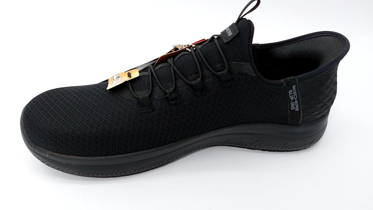 Skechers Women's Hands Free Slip-Ins Black 11 Wide Food Service Shoe